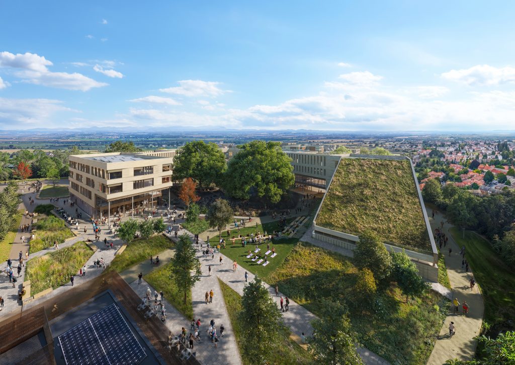 Aerial view of the Golden Valley Development in Cheltenham