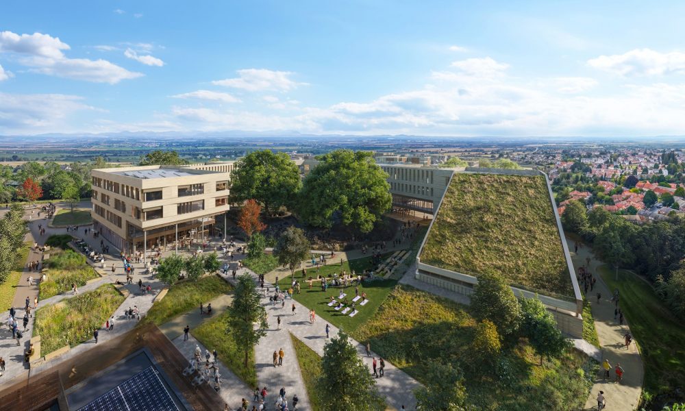 Aerial view of the Golden Valley Development in Cheltenham