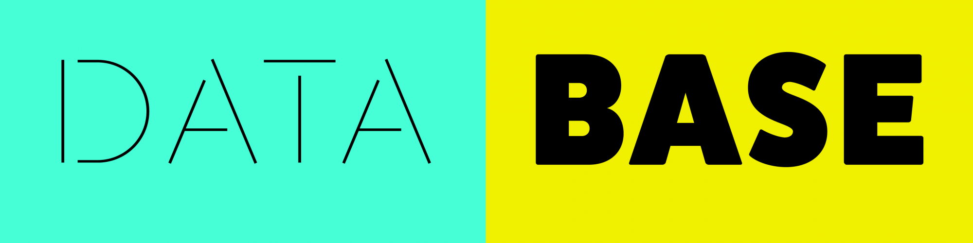 Decorative text reads 'data base'
