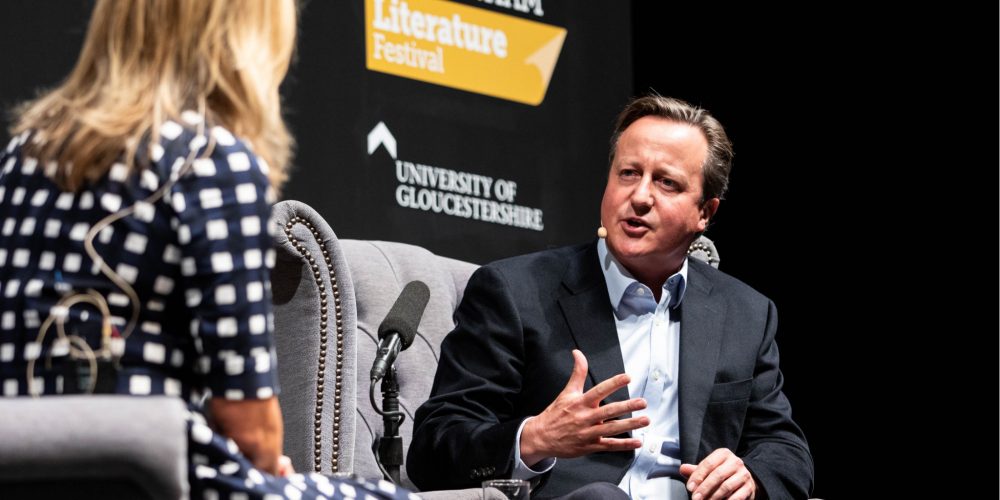 David Cameron at Cheltenham Literature Festival 2019